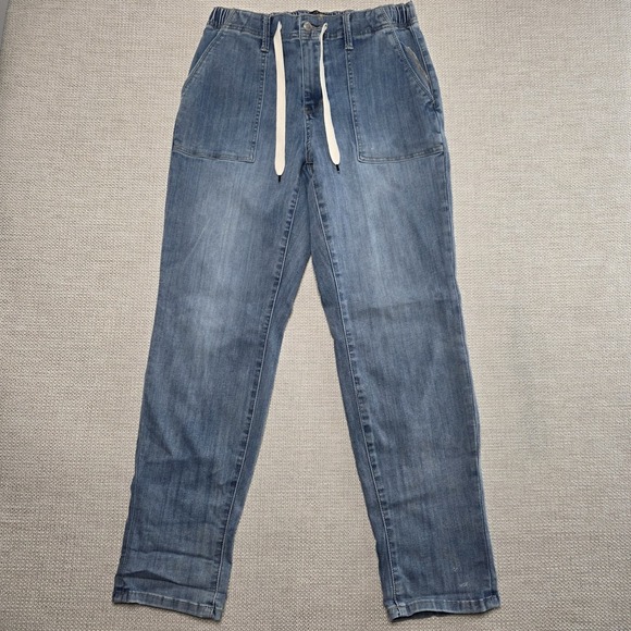 Judy Blue Denim - Judy Blue Jogger Jeans Women 9/29 Stretch Drawstring Medium Wash High Rise Denim